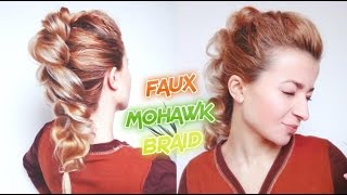 Short Medium Hair Faux Mohawk Pull Through Braid Hairstyle | Awesome Hairstyles
