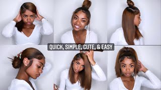 Cute & Easy Hairstyles For Straightened Natural Hair ! | Marayah Travicia