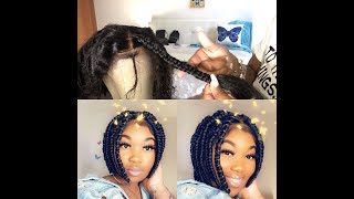 How To Make & Install A Plaited Bob Wig | Turn Your Old Full Lace Wigs Into Braids On The Go