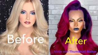 Watercolor Easy No Lace Staining! #Watercolor #360Wig