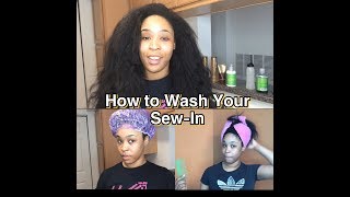 How To Shampoo| Wash Sew-In Weave | Extensions | Mayvennhair