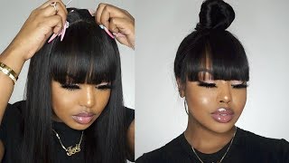Must Have! Lace Front Wig With Bangs| Protective Styles For Beginners - Myfirstwig