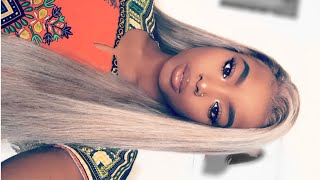 How To: Turn You Lace Front Wig From Black To Ash Blonde || Detailed Step By Step