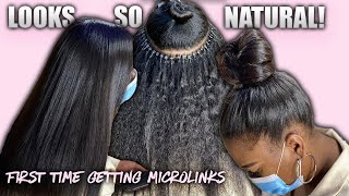 Microlinks On Natural Hair Review | My 1St Time Getting Microlinks !