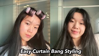 How To Style Curtain Bangs(✿◠‿◠)/Fringe 101/ Hair Styling Tips