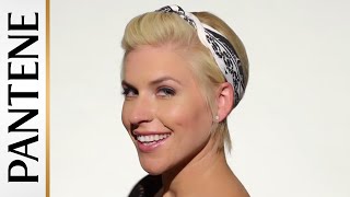 Easy Hairstyles For Short Hair: Bandana Pin-Up Pixie Cut
