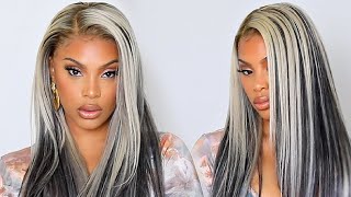 Wig Transformation |   | Blonde & Black Highlight Tutorial
