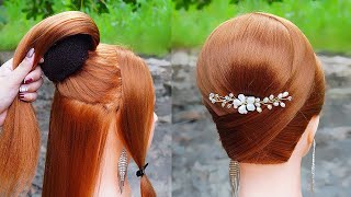 New Updo Hairstyle For Gown | Bun Hairstyle | Easy Hairstyle Wedding Guest | Hairstyle Tutorial