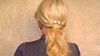 Easy Ponytail Hairstyle Long Hair Tutorial For Everyday Romantic Soft Down Do For Events