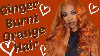 Burnt Ginger Orange Tpart Wig| Start To Finish Styling| Jurllyshe