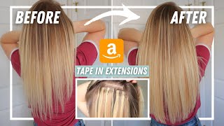 Amazon Tape In Hair Extensions // Maxfull Tape In Hair Extensions Review