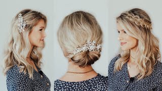 Easy Wedding Hair Tutorial | 3 Bridal Hairstyles