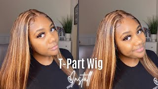 Fast T-Part Lace Wig Finesse︱Install With Unice