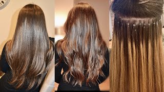 I-Link Micro Ring Hair Extensions Application & Balayage Root Touchup!