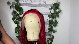 Coloring My Blonde Wig Red With  Dark Brown Roots