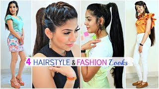 4 Easy Hairstyle & Fashion Looks For Teenage/College Girls | #Partylook #Beauty #Anaysa