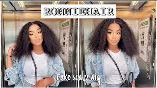 Is It Worth It?! Ronniehair Unboxing | 18" Curly Fake Scalp Wig | Review
