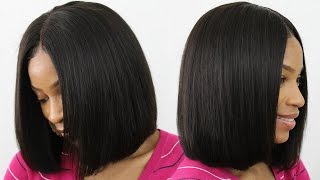 How To Make, Cut & Style A Blunt Cut Bob Wig► Middle Part Bob