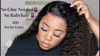 Hd Lace! No Babyhair Needed | Glueless Install, Curly 360 Ombré Wig | Yoowigs