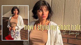 How I Style My Short Hair With Bangs