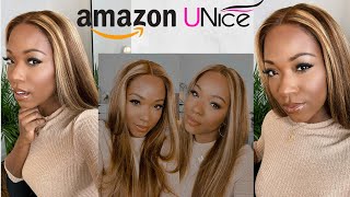 Unice Amazon Highlight Lace Silk Base T-Part Wig |  Brown Highlight Wig | Customizing T-Part Wig