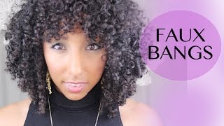 How To Create Faux Bangs For Curly Hair! | Biancareneetoday