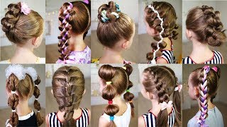 10 Cute 3-Minute Hairstyles For Busy Morning! Quick And Easy Hairstyles For School!