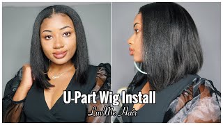  Easy Upart Wig Install! (Free Flat Iron) | Luvme Hair U Part Bob Wig Review |