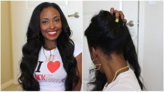 Installing My Versatile U-Part Wig: Candy Jewels Hair Malaysian Wavy