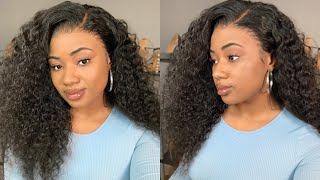 Super Melted Hairline! | No Baby Hair | Jerry Curly Lace Front Wig Install | Unice Hair