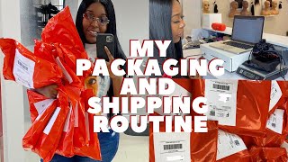 How I Package And Ship My Hair, Wig And Eyelash Orders  | Girl Boss Entrepreneur Life