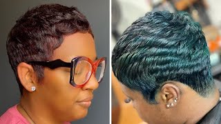 Elegant Hairstyle Perfect For Black Women Over 50 | Best Pixie Haircuts For Older Women 2021 | Wendy