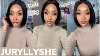 The Best Bob Wig Ever | Under $79 Lace Wig Install+Style | Ft. Jurllyshe Hair