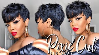  What?! $15 Pixie Cut Wig Looks Like A Fresh Relaxer| Beginner Wig No Salon Needed Summer Approved