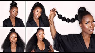 5 Easy Ponytail Hairstyles For Black Women | Hair Tutorial