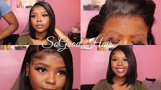 Very Detailed Lace Frontal Bob Wig Install| Beginner Friendly Wig By @Brit Bougie |Ft Sogoodhair