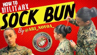Military Sock Bun| Female Marine Hair Style| Marine'S Bootcamp Regulations| Usmc Bootcamp