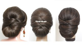 3 Party Hairstyles. Hairstyles For Long Medium Hair. Low Bun. Bridal Hairstyle [Hair Tutorial]