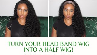 Howto: Turn Your Headband Wig Into A Half Wig! |Easy No Cutting!Hide The Headband! Ft Julia Hair!
