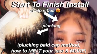 Very Detailed Frontal Wig Install From Start To Finish (How To Melt Your Lace) Ft Eulliar Hair