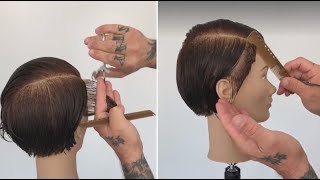 How To Cut A Short Layers Haircut For Women - Haircut Tutorial Step By Step