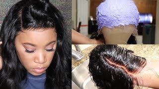 How To: Bleach Knots On A Lace Wig & Easy Styling | 360 Body Wave Lace Wig | Lwigs
