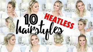 10 Heatless Hairstyles For Second Day Hair! | Brianna Fox