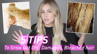 5 Tips To Grow Out Dry, Damaged & Bleached Hair