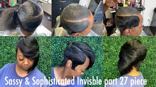 Sassy & Sophisticated Short Invisible Part 27 Piece Quickweave | Milky Way Hair
