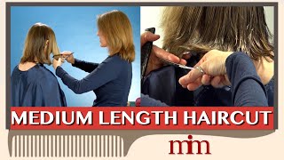 Hair Trim | How To Cut Medium Length Hair | Home Haircut Tutorial | Haircutting With Linda Ep. 8