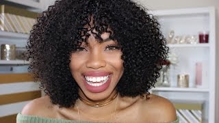 Diy Curly Wig With Bangs In 30 Minutes | Her Given Hair