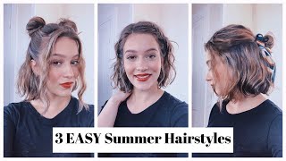 3 Easy Spring & Summer Hairstyles For Wavy Short/Medium Hair