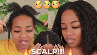 Scalp?! | Chile, I Tried A No Lace! No Glue Natural Hair Unit! | Curlscurls