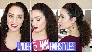 5 Min Easy Second-Day Curly Hairstyles!
